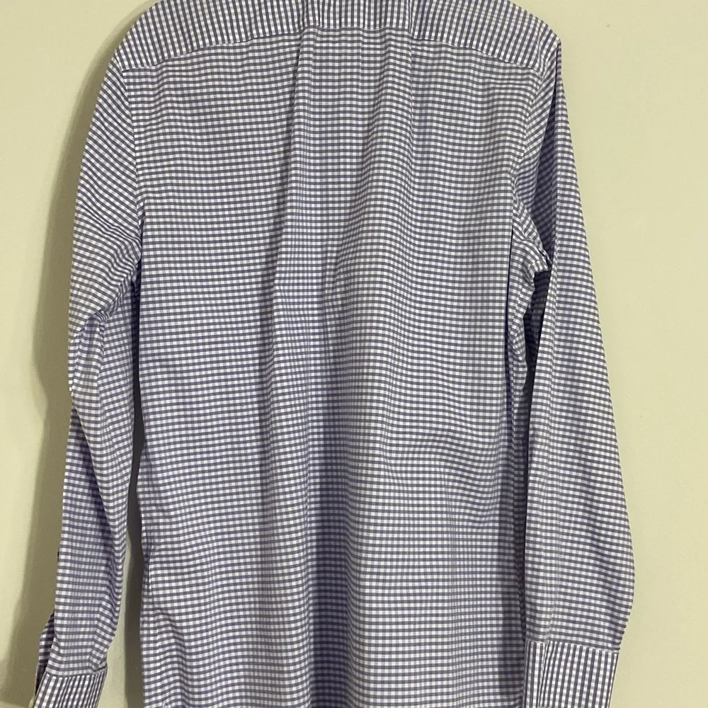 Banana Republic Grant Fit L/S Cotton Shirt Men Size Large Blue/pink Checked